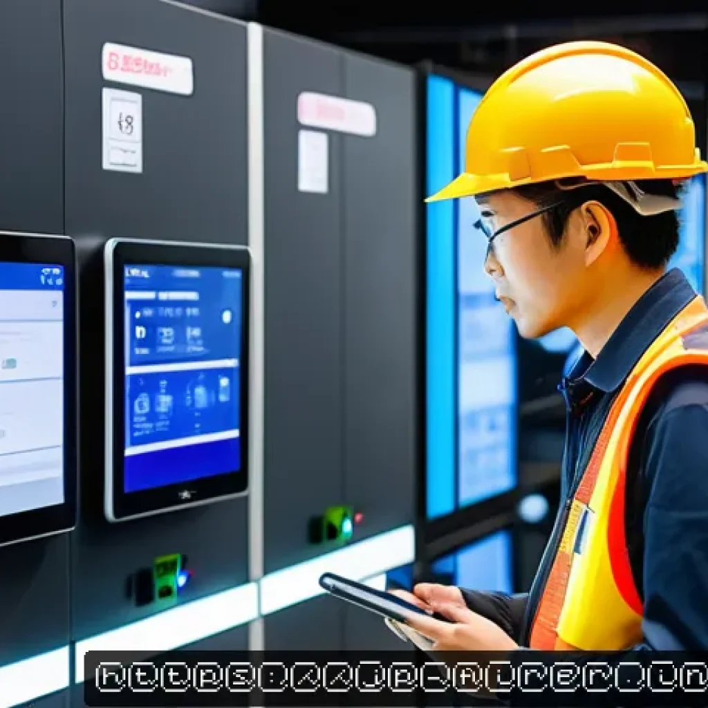 소방설비기사와 관련된 대규모 프로젝트 - A high-tech smart fire safety system installation scene inside a modern commercial building in Japan...