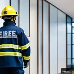 소방설비기사 자격증의 장점 - A skilled Japanese firefighter equipment specialist wearing a professional uniform with safety glove...