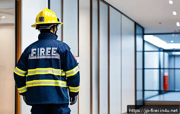 소방설비기사 자격증의 장점 - A skilled Japanese firefighter equipment specialist wearing a professional uniform with safety glove...